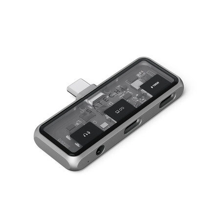 Sie sehen das Produktbild 01 von Satechi USB-C PD Mobile XR Hub, 3,5mm Audio, space grau Satechi USB-C PD Mobile XR Hub, 3,5mm Audio, space grau