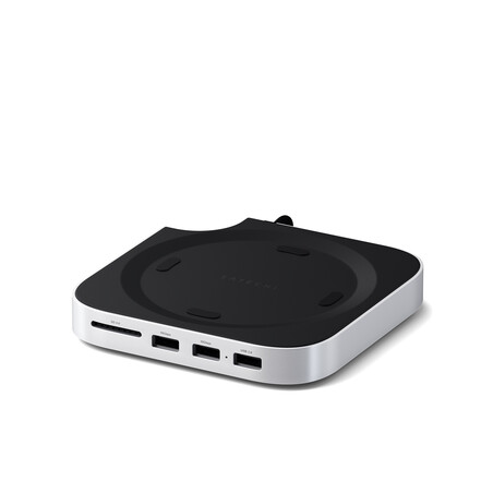 Sie sehen das Produktbild 01 von Satechi Stand Hub für Mac Mini M4 mit SSD Gehäuse, silber Satechi Stand Hub für Mac Mini M4 mit SSD Gehäuse, silber