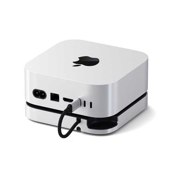 Sie sehen das Produktbild 04 von Satechi Stand Hub für Mac Mini M4 mit SSD Gehäuse, silber Satechi Stand Hub für Mac Mini M4 mit SSD Gehäuse, silber