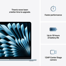 MacBook Air 13" mit M4 Chip, 10-Core CPU und 8-Core GPU, 16GB, 256GB SSD, himmelblau>
