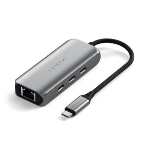 Satechi USB-C 2,5 Gigabit Ethernet Adapter 4-in-1, space grau