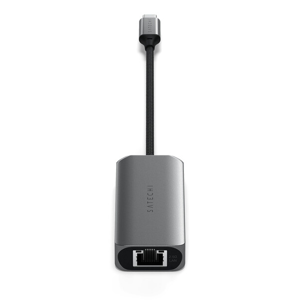 Sie sehen das Produktbild 02 von Satechi USB-C 2,5 Gigabit Ethernet Adapter 4-in-1, space grau Satechi USB-C 2,5 Gigabit Ethernet Adapter 4-in-1, space grau
