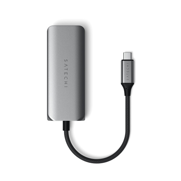 Sie sehen das Produktbild 03 von Satechi USB-C 2,5 Gigabit Ethernet Adapter 4-in-1, space grau Satechi USB-C 2,5 Gigabit Ethernet Adapter 4-in-1, space grau