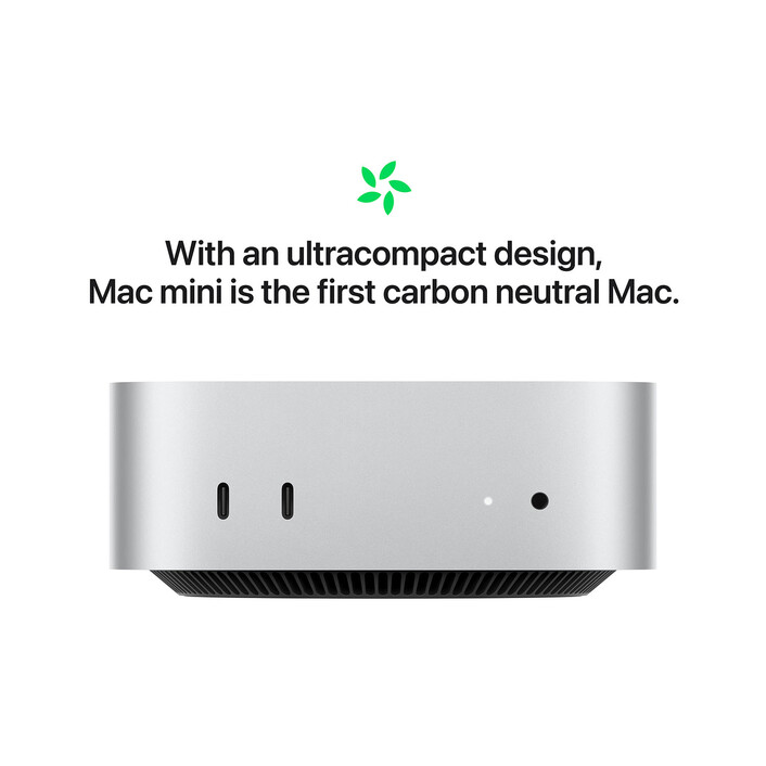 Sie sehen das Produktbild 05 von Mac mini M4 Chip 10-Core CPU und 10-Core GPU, 16GB, 256GB SSD Mac mini M4 Chip 10-Core CPU und 10-Core GPU, 16GB, 256GB SSD