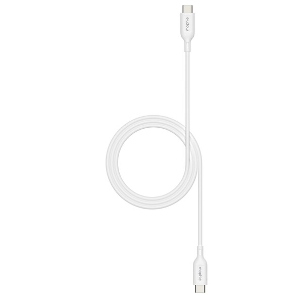 Sie sehen das Produktbild 01 von Mophie Essentials USB-C auf USB-C Kabel, 1m, weiss Mophie Essentials USB-C auf USB-C Kabel, 1m, weiss