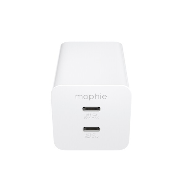 Sie sehen das Produktbild 06 von Mophie Essentials 50W Dual USB-C PD EU Netzadapter, weiss Mophie Essentials 50W Dual USB-C PD EU Netzadapter, weiss