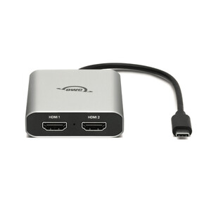 OWC USB-C Dual HDMI 4K Display Adapter mit DisplayLink, silber