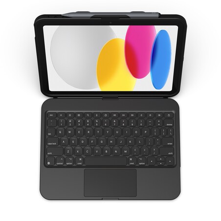 Sie sehen das Produktbild 01 von Zagg Tastatur Tough Keys Apple iPad 10.9" (10th Gen)/A16, schwarz, deutsch Zagg Tastatur Tough Keys Apple iPad 10.9" (10th Gen)/A16, schwarz, deutsch
