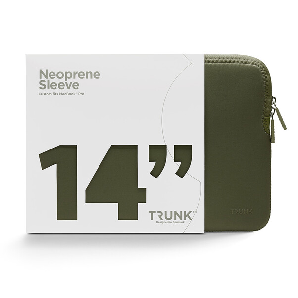 Trunk Neopren Sleeve für MacBook Pro 14", dunkelgrün
