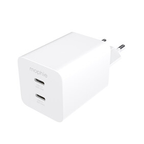 Mophie Essentials 50W Dual USB-C PD EU Netzadapter, weiss