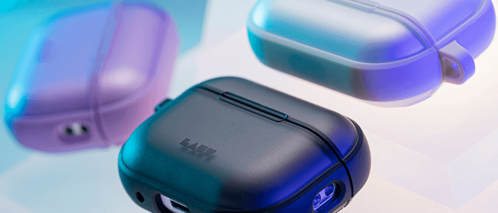 Mehrere LAUT AirPods Cases in verschiedenen Farben