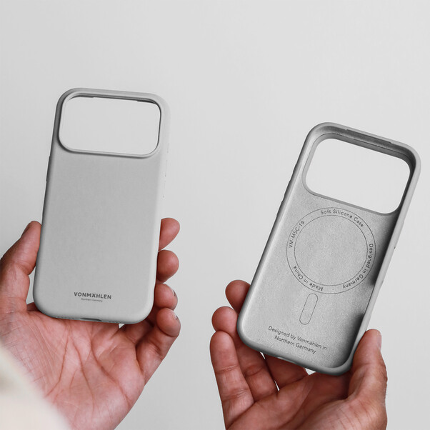 Vonmählen Silikon-Case für iPhone 17 Pro Max, hellgrau