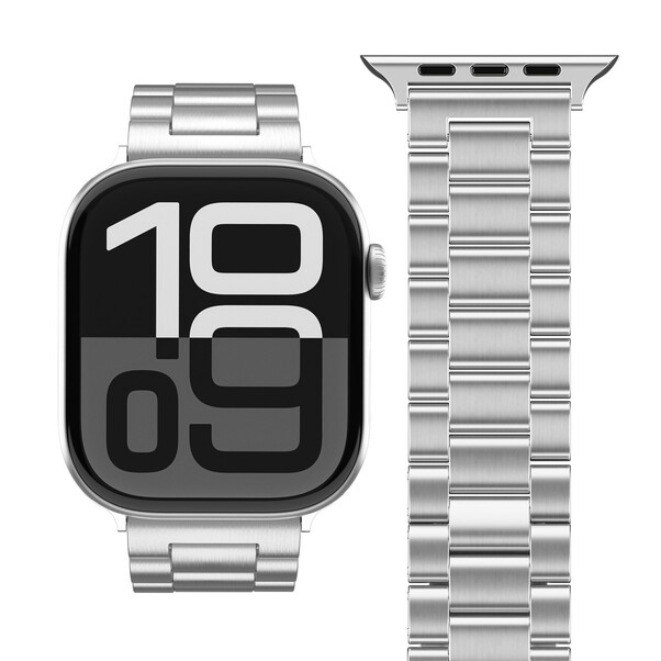 Sie sehen das Produktbild 03 von Vonmählen Gliederarmband 2 für Apple Watch 40/41/42mm, silber Vonmählen Gliederarmband 2 für Apple Watch 40/41/42mm, silber