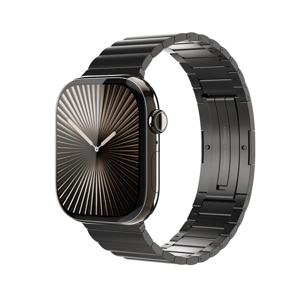Vonmählen Edelstahl Gliederarmband Pro für Apple Watch 44/45/46/49mm, granitgrau