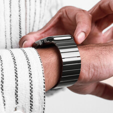 Vonmählen Edelstahl Gliederarmband Pro für Apple Watch 44/45/46/49mm, granitgrau