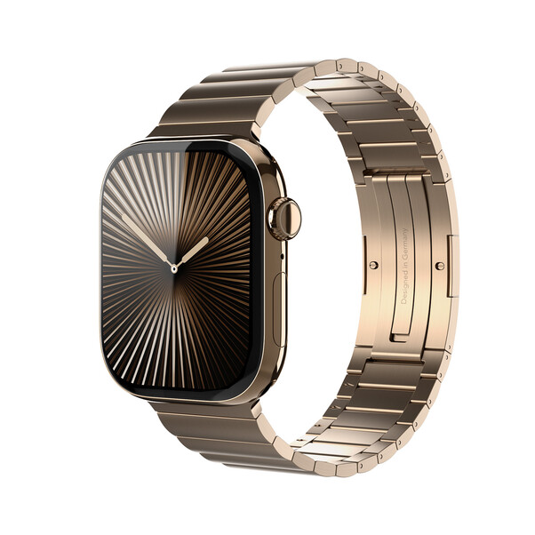 Vonmählen Edelstahl Gliederarmband Pro für Apple Watch 44/45/46/49mm, gold