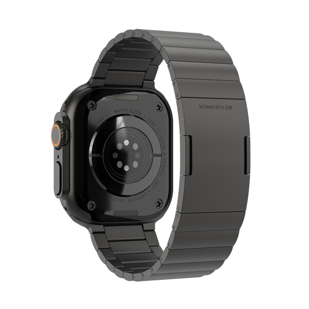 Vonmählen Titan Gliederarmband Pro für Apple Watch 44/45/46/49mm, schwarz