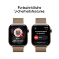 Sie sehen das Produktbild 06 von Apple Watch Series 11 GPS + Cellular, 42 mm Titangehäuse Gold, Milanaise Armband Gold Apple Watch Series 11 GPS + Cellular, 42 mm Titangehäuse Gold, Milanaise Armband Gold