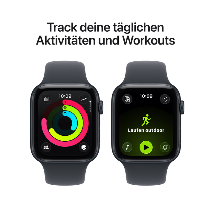 Apple Watch SE 3 GPS, 44 mm Aluminiumgehäuse Mitternacht, Sportarmband Mitternacht – S/M