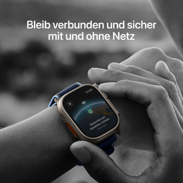 Sie sehen das Produktbild 04 von Apple Watch Ultra 3 GPS + Cellular, 49 mm Titangehäuse Natur, Trail Loop Blau/Hellblau - S/M Apple Watch Ultra 3 GPS + Cellular, 49 mm Titangehäuse Natur, Trail Loop Blau/Hellblau - S/M