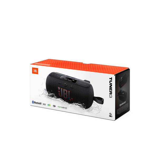 Sie sehen das Produktbild 05 von JBL Tuner 3, Bluetooth-Lautsprecher mit Radio, schwarz JBL Tuner 3, Bluetooth-Lautsprecher mit Radio, schwarz