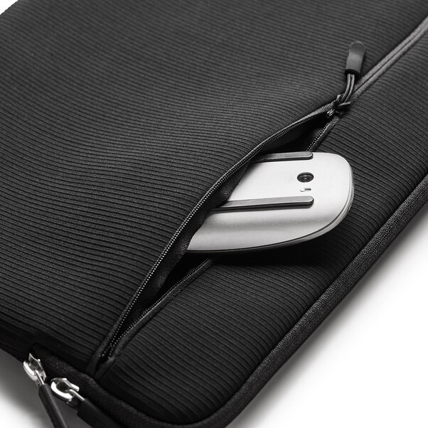 Trunk Textile Neopren Sleeve gerippt für MacBook Air/MacBook Pro 13" mit Tasche, schwarz