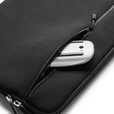 Trunk Textile Neopren Sleeve gerippt für MacBook Air/MacBook Pro 13" mit Tasche, schwarz