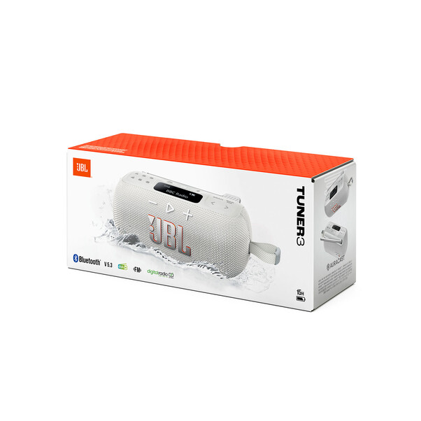 JBL Tuner 3, Bluetooth-Lautsprecher mit Radio, weiss