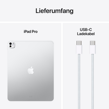 iPad Pro 13" Wi-Fi mit Standardglas, 2TB, Silber