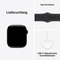 Sie sehen das Produktbild 08 von Apple Watch Series 11 GPS, 42 mm Aluminiumgehäuse Diamantschwarz, Sportarmband Schwarz - S/M Apple Watch Series 11 GPS, 42 mm Aluminiumgehäuse Diamantschwarz, Sportarmband Schwarz - S/M