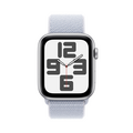 Apple Watch SE GPS, Aluminium silber, 44mm mit Sport Loop, wolkenblau>