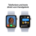 Apple Watch SE GPS, Aluminium silber, 44mm mit Sport Loop, wolkenblau>