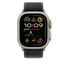 Apple Watch 49mm Trail-Loop, schwarz - M/L - Gehäusefarbe natur
