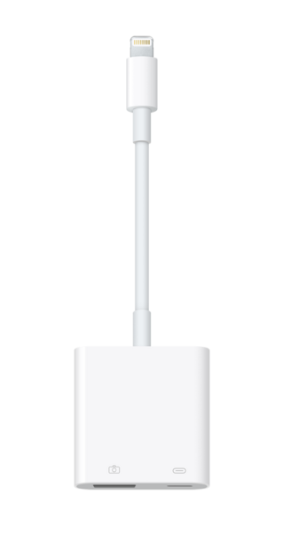 Sie sehen das Produktbild 02 von Apple Lightning auf USB 3 Kamera-Adapter Apple Lightning auf USB 3 Kamera-Adapter