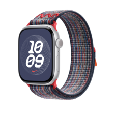 Sie sehen das Produktbild 04 von Apple Watch 46mm Nike Sport Loop, blau/rot Apple Watch 46mm Nike Sport Loop, blau/rot