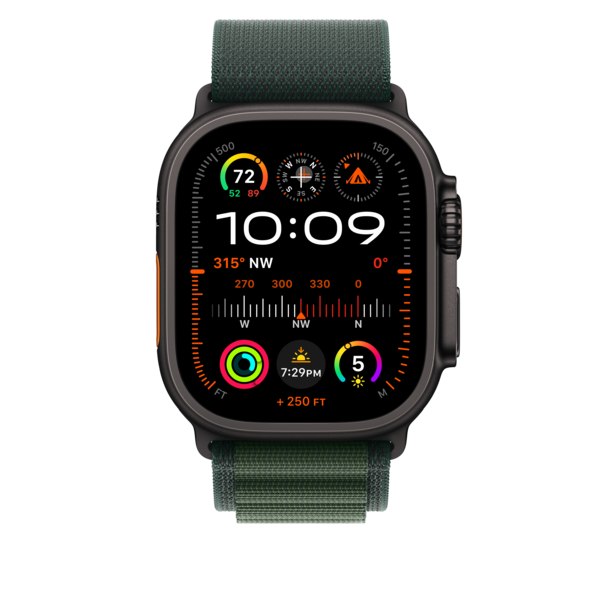 49 mm Alpine Loop Dunkelgrün – Large – Titan Schwarz
