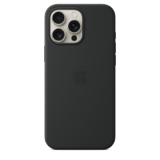 Apple iPhone 16 Pro Max Silikon Case mit MagSafe, schwarz