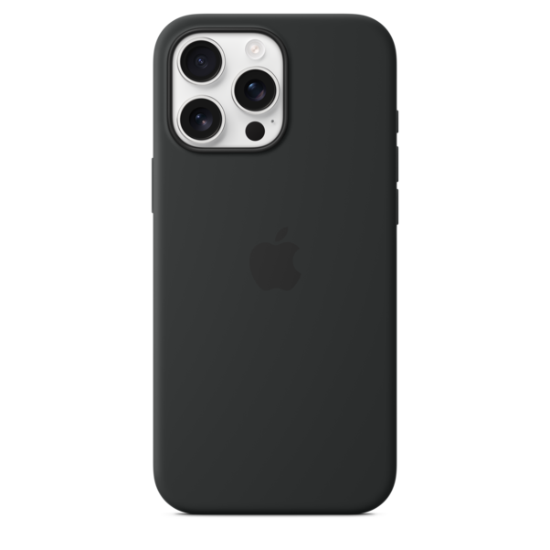 Apple iPhone 16 Pro Max Silikon Case mit MagSafe, schwarz