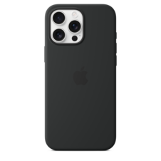 Apple iPhone 16 Pro Max Silikon Case mit MagSafe, schwarz
