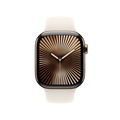 Sie sehen das Produktbild 04 von Apple Watch Series 10 GPS + Cellular, Titan gold, 42mm mit Sportarmband, polarstern - M/L> Apple Watch Series 10 GPS + Cellular, Titan gold, 42mm mit Sportarmband, polarstern - M/L>