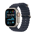 Apple Watch Ultra 2 GPS + Cellular, Titan natur, 49mm mit Ocean-Armband, blau>