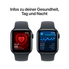 Apple Watch SE GPS + Cellular, Aluminium mitternacht, 40mm mit Sportarmband, mitternacht - S/M>