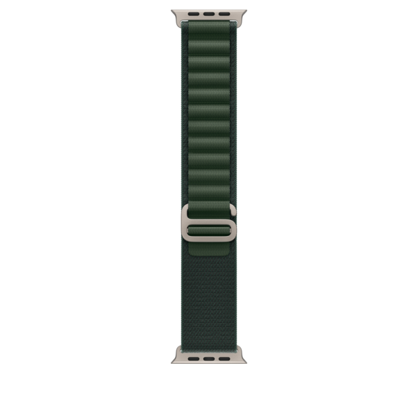 Sie sehen das Produktbild 02 von Apple Watch 49mm Alpin-Loop, dunkelgrün - medium - Gehäusefarbe natur Apple Watch 49mm Alpin-Loop, dunkelgrün - medium - Gehäusefarbe natur