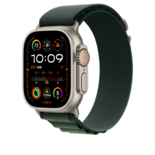 Sie sehen das Produktbild 04 von Apple Watch 49mm Alpin-Loop, dunkelgrün - medium - Gehäusefarbe natur Apple Watch 49mm Alpin-Loop, dunkelgrün - medium - Gehäusefarbe natur