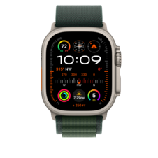 Sie sehen das Produktbild 05 von Apple Watch 49mm Alpin-Loop, dunkelgrün - medium - Gehäusefarbe natur Apple Watch 49mm Alpin-Loop, dunkelgrün - medium - Gehäusefarbe natur