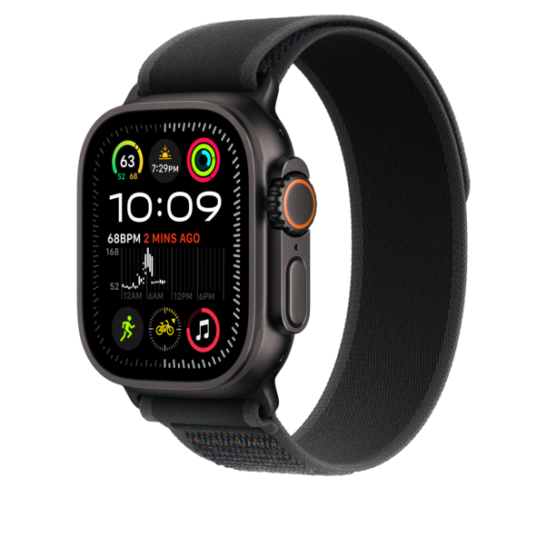 Apple Watch 49mm Trail-Loop, schwarz - M/L - Gehäusefarbe schwarz