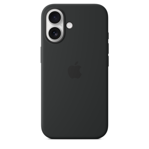Apple iPhone 16 Silikon Case mit MagSafe, schwarz
