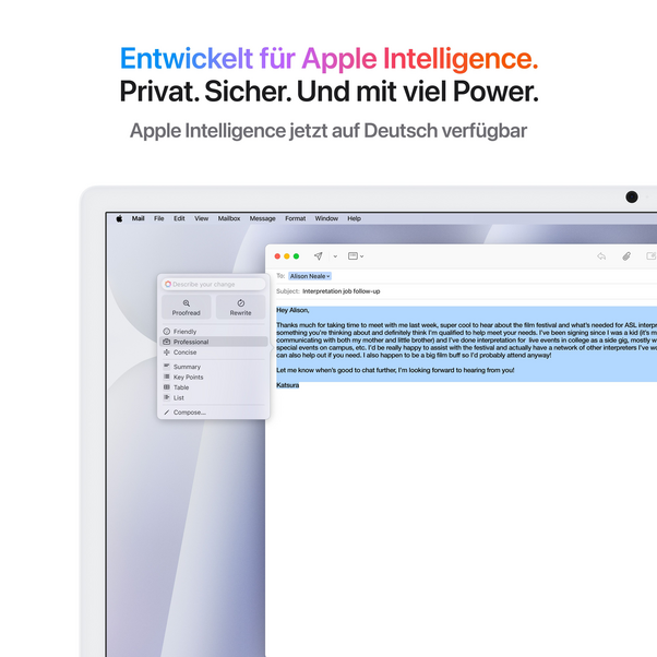 Sie sehen das Produktbild 05 von 24" iMac mit Retina 4,5K Display: Apple M4 Chip mit 8‑Core CPU und 8‑Core GPU, 256 GB SSD - Silber 24" iMac mit Retina 4,5K Display: Apple M4 Chip mit 8‑Core CPU und 8‑Core GPU, 256 GB SSD - Silber