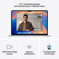 MacBook Air 15" mit M4 Chip, 10-Core CPU und 10-Core GPU, 16GB, 256GB SSD, himmelblau>