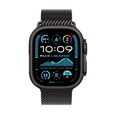 Sie sehen das Produktbild 04 von Apple Watch Ultra 2 GPS + Cellular, Titan schwarz, 49mm mit Milanaise-Armband, Titan schwarz - M> Apple Watch Ultra 2 GPS + Cellular, Titan schwarz, 49mm mit Milanaise-Armband, Titan schwarz - M>